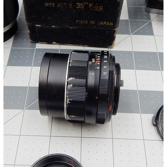 Minola Pentax 35mm Body Only Cameras Takumar Vivitar Hanimex-Praktica Lens Lot - Picture 3 of 16